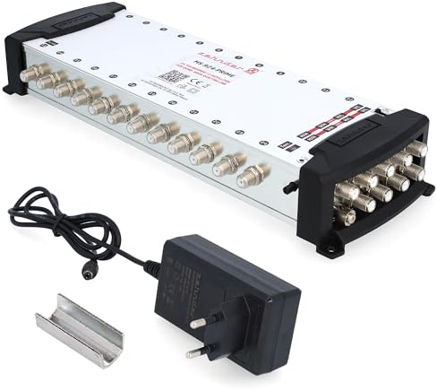 [ Test SEHR GUT *] ZEHNDER 9/24 Multischalter für Quattro & Quad LNB, Multiswitch für 2 Satelliten & 24 Teilnehmer (TV, Sat Receiver), 4K Digital Matrix Sat Verteiler, Schüssel Spiegel Antenne