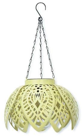 ValueLights | Yellow Solar Powered Hanging Lantern | Lanterns, Home Décor & Improvement Essential