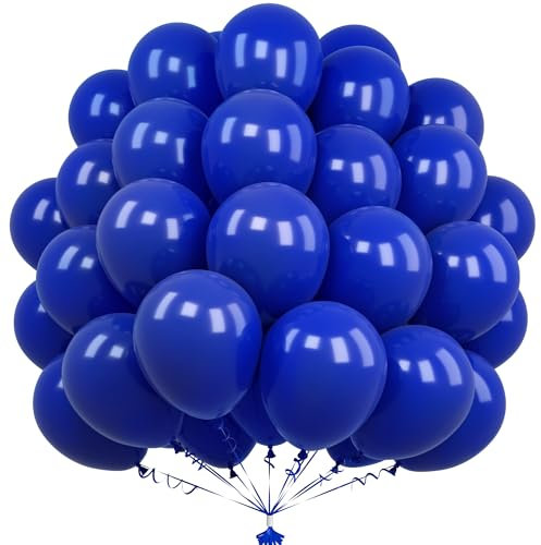 Unisun Marineblaue Luftballons, 50 Stück 12 Zoll Marineblaue Ballons, Dunkelblaue Latex Ballons Für Männer Jungen Geburtstagsfeier Union Jack Babyparty Hochzeit Abschlussfeier Jahrestag Dekorationen