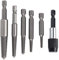 Sunicon Schraubenausdreher-Set, 6-teiliges Schraubenausdreher-Set ohne Kopf zum Entfernen gebrochener Schrauben, Bolzen, Muttern und Stehbolzen,