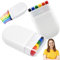 KOLZEMV Schminkfarbe Rainbow Flag Gay Pride Face Paint Make-up-Applikator 2 Stück, Pride Makeup, LGBTQ Accessoires für Versammlungen im Freien, Partys, Paraden und andere Aktivitäten