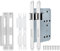 Bwintech 2 PCS níquel satinado cerradura de baño 7250 cerradura de embutir de acero inoxidable Eurohole para puertas interiores y puertas de baño, cerradura reversible