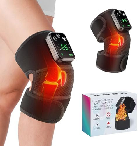 Colexy Knie Massagegerät Ellenbogenbandage Beheizte Schulterstütze mit Vibration, Kabelloses Kniemassagegerät mit Wärme und Vibrationsmassage zur Linderung Ellenbogen Knie Schulter Arthritis