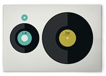 A.S. Création Leinwandbild Retro DJ Pult - Wandbild in Schwarz, Blau - 60 x 40 cm - DD132324