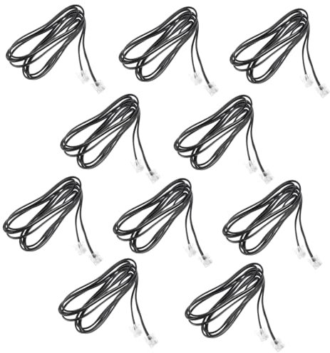 Uonlytech 10 Pezzi Cavo Telefonico Fili Piatto Da 2 Metri Filo Per Connessione Telefonica Fissa Resistente Rivestito in Rame