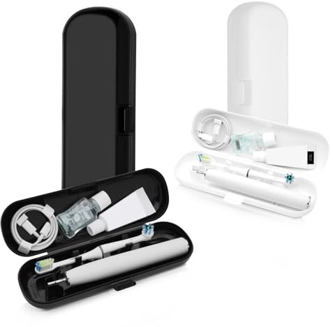 TSKER 2 Stücke Reiseetui Elektrische Zahnbürste mit Halter für Oral B, Philips Sonicare und Reisen