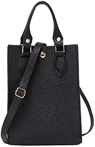 TDEOK Handbeutel Handkette Fashion-Tragetasche HASP Damentasche O Bag Taschen Damen Innentasche (Black, One Size)