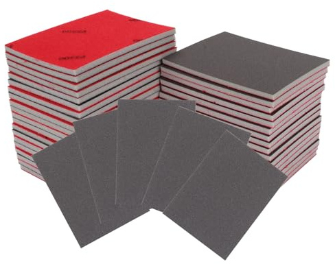 Qivine 36 Pièces Papier Poncage, Réutilisable Papier a Poncer Carrosserie Grain 180-4000, Papier Abrasif Sec et Humide, pour Meubles, Bois, Peinture, Métal, Cloisons Sèches
