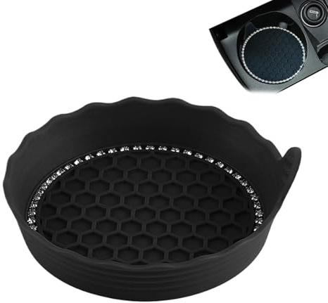 Auto-Wasseruntersetzer aus Silikon, Auto-Innenzubehör, Strass-Getränkehalter, langlebiges Material, verbesserte Stabilität, 8 cm, für LKWs und Wohnmobile, Heimtische