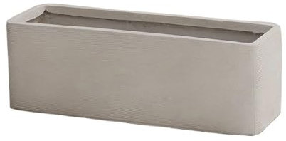 NexaGeniX flowerpots White Long Rectangular Magnesium Clay Planter, Large Outdoor Indoor Flower Pot with Drainage Hole for Home Entryways Gardens and Patios ceramic plant pots