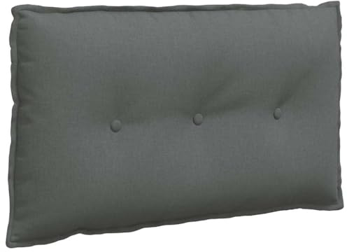 vidaXL Rückenkissen Dunkelgrau 80 x 19 x 50 cm Stoff