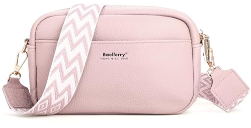PARAURORA Kleine Umhängetasche Damen Moderne, Veganem Leder Crossbody Schultertasche, Handtasche mit Breitem Schultergurt Boho