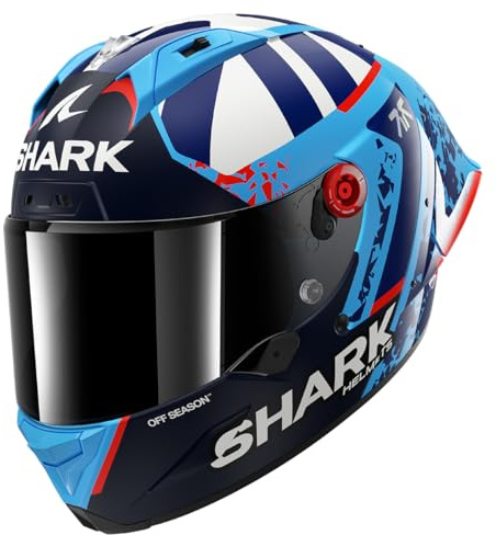 SHARK, Integraler Motorradhelm AERON-GP FIM RACING #1 REPLICA RAUL FERNANDEZ Blue White BBW, S