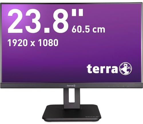 Terra 2448W PV V4 Monitor 23,8 Full HD IPS schwarz – HDMI/DP/USB-C, 144Hz, FreeSync, Pivot, GREENLINE Plus - Ideal für Büro und Homeoffice