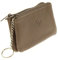 FASHIONGEN - Porte-Monnaie en Cuir à Double Compartiment à Zip, pour Homme et Femme - Taupe
