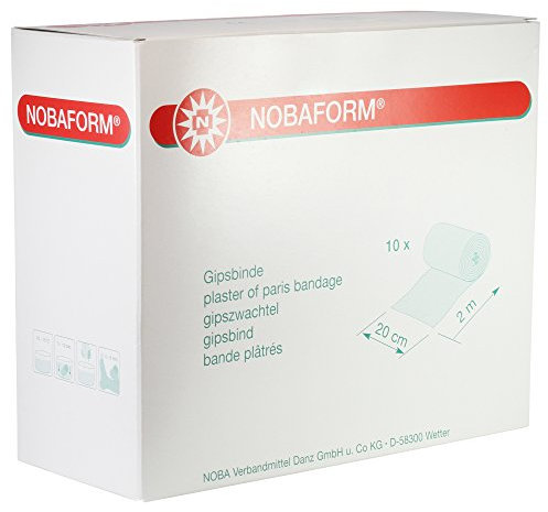 NOBAFORM 2 m Gipsbinde 10 Stück, Größen:20 cm