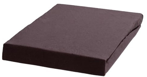 Home4You Spannbettlaken Bettlaken Bettbezug | Baumwolle | Dunkelbraun | 100x200 cm