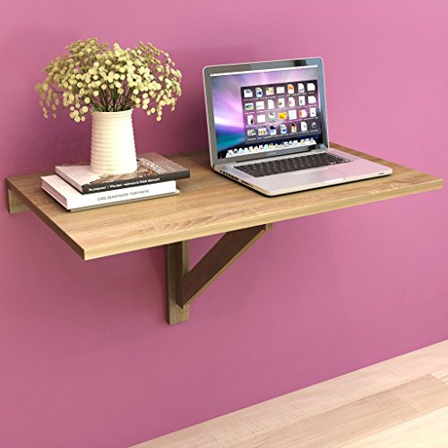 Festnight Table Pliable,Table Murale Rabattable en Bois 100 x 60 cm