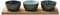BITZ Kabarett-Set 39 x 13 cm Dia. 12 x 6 cm 4-teilig Schwarz ass/hell
