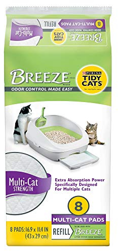Purina Tidy Cats Katzenstreu Zubehör, Breeze Pads Nachfüllpack Multi Katzenstreu – 8 Karat Beutel