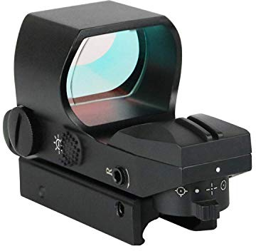 Minidiva Reflexvisier Red Dot Visier Zielfernrohr 4 Absehen mit 45-Grad-Schienenhalterung