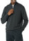 Amazon Essentials Herren Pullover mit Viertelreißverschluss aus 100% Baumwolle, Dunkelgrau Meliert, XL