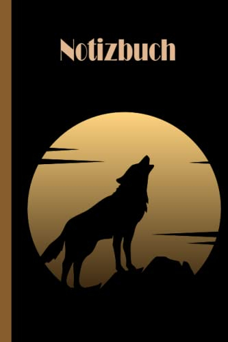 Wolf Notizbuch: Wolf Notizbuch, breites liniertes Notizbuch aus liniertem Papier für Schule, Studenten, Geschenk für Kinder, Jungen, Mädchen, Teenager, Notizbuch mit Wölfen, Wolfsliebhaber