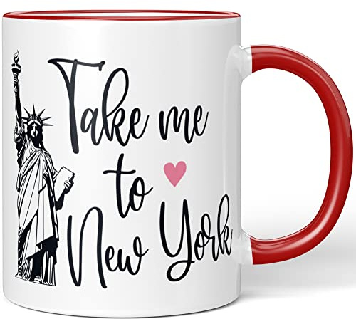 JUNIWORDS Tasse, Take me to New York, Rot (1007214)