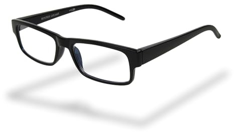 Foster Grant Glasgow Reading Glasses Glossy Black Multiple Magnifications