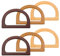 Taschengriffe Holz 6 Stück D-Form Handtasche Griff Ersatz DIY Tasche Griff Zubehör für Handgemachte Strandtasche Handtaschen Geldbörse
