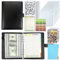 A5 Binder Notizbuch Set, PU Leder Loseblatt Notizbuchmit 12 Pcs Binder Taschen, 45 Budget-Beilagen, Etikettenaufkleber, Lineal und 5 Farbige Binder-Teiler, Für Financial Planner, Geldsparen(Schwarz)