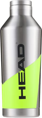 HEAD® Borraccia Termica in Acciaio Inossidabile 500 ml con Fondo Antiscivolo in Silicone, Verde