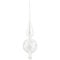 com-four® Weihnachtsbaumspitze matt 33 cm- Christbaumspitze aus echtem Glas für Weihnachten - Tannenbaumspitze für den Christbaum mit Glitzerelementen