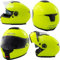 Helm Klapphelm Modular Innensonnenblende Motorradhelm Fluo L