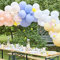 Ginger Ray Spring Floral Pastel Balloon Arch Party Decoration Kit with Paper Flowers, Solid, Multi-Coloured, Medium