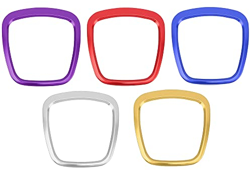 BeisDirect 1 Stück Aluminium-Legierung Auto Lenkrad Aufkleber Auto Lenkrad Ring Abdeckung Trim für Audi A3 8P S3 A4 B6 B7 A5 A6 Q5 Q7 Interieur Zubehör (Rot)