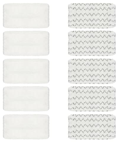 10 Pack Steam Mop Pads Compatible for Bissell Symphony 1252 1543A 1132A 1530 Vacuum and Steam Mop, Bissell 2747A Replacement Pads, Bissel Symphony Pet Mop Pads, Microfiber Washable & Reusable