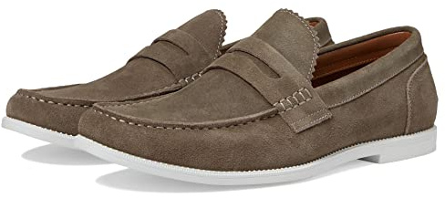 Steve Madden Men's RAMSEE Slip On Loafer, Taupe Suede, 10