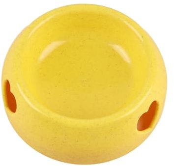 NIOIPXA Plastic Pet Bowl, Anti-Slip Dog Bowl Cat Bowl for Food or Water (Large,Yellow)