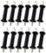 Plastic Electric Fence Gate Handle Insulators, Gate Handle with Spring (Black) (12)