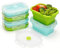 Kurtzy Pack de 6 Recipientes Herméticos para Alimentos Silicona Plegable con Tapas - 350 ml Fiambreras Comida Trabajo Apilables - Libre de BPA Reutilizable - Para Microondas, Lavavajillas y Congelador