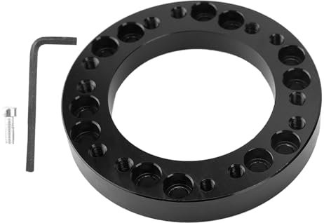 Zohisin Aftermarket-Lenkrad-Abstandshalter, Lenkrad-Adapternabe 10 x 9 x 3, 12,5 mm, Universal-Auto-Lenkradnabe, Racing-Abstandshalter, Adapter-Set, Schnellspanner, Naben-Lenkrad
