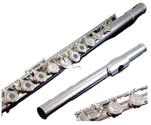 Flauto Do Foro Chiuso Strumento per flauto bocchino in argento professionale a 17 fori per orchestra di flauto di livello speciale