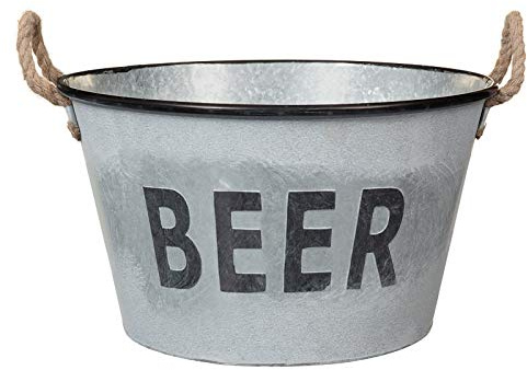 New Large Galvanised 'Beer' Bucket Planter flowers Bucket/bucket for your drinks Perfect For Garden Parties And BBQs