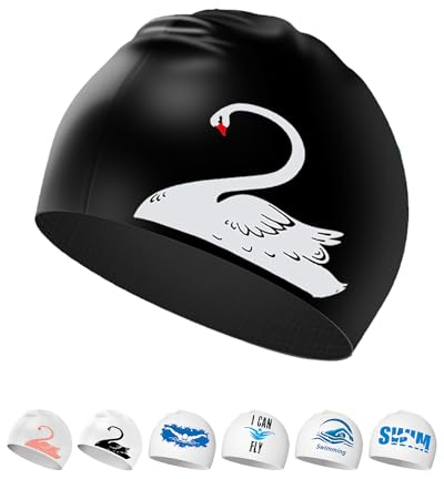 Cuffia Piscina - Cuffia Nuoto Silicone Donna Uomo Adulti Adolescenti con Capelli Lunghi/Corti