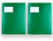 Brunnen | 2 Schnellhefter FACT! pp (2er Set grün) (A4, transluzent, mit Namensschild, Einstecktasche, Dokumentenmappe, Schulsachen, Fächermappe, Hefter, Organisator, A4 Folder)
