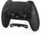 Holilo Wireless Controller für PS-4, Gamepad Controller kompatibel mit PS-4/Pro/Slim mit Programmierbare Tasten, 6-Achsen Gyro Sensor, Dual Vibration, Touchpane, Turbo(Schwarz)