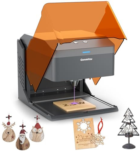 Kiosk 2.5WLaser Engraver, Light Weight & Portable Laser Engraver Machine, Home Laser Cutter with Acrylic Enclosure, 9.9 cmx9.9 cm Engraving Area, Laser Safety Class 1