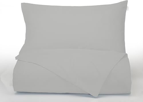 Bianca Plain Dyed Dark Grey Duvet Cover Set 200 x 220 + 60 x 70 (2)