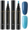 2 Colors Nail Polish Pens,3 In 1 Gel Nail Polish Pen,Nail Art Pens,Nail Polish Gel Pen,Nail Varnish Pens,Nail Polish Gel for Women,Portable Nail Art Graffiti Pen,Nail Gel Polish Set for Home Salon